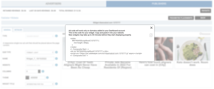 The ad code of Adskeeper looks like this.